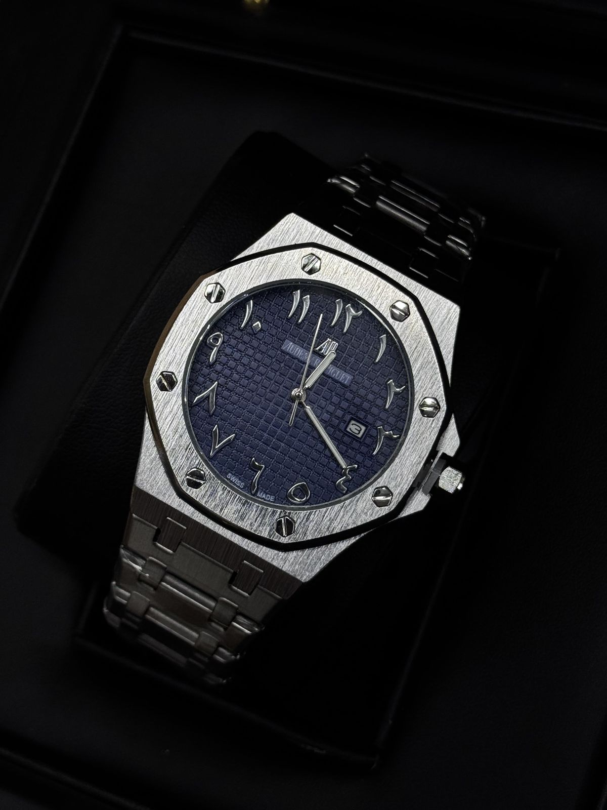 ⌚ Audemarss Piguett Royal Oak–Style Watch – Blue Dial
