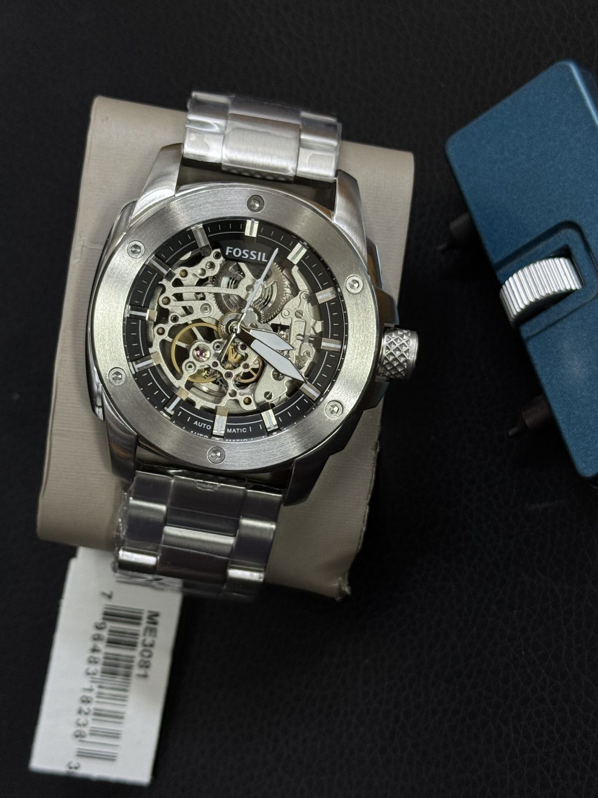 Fossill Automatic Skeleton Watch – Stainless Steel Bracelet – Open Dial – Men’s